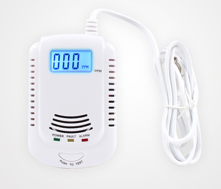 Carbon Monoxide CO and Gas Alarm Detector With Screen Voice